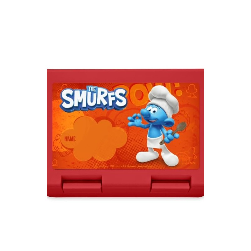 Spreadshirt The Smurfs Gift Personalisable Lunch Box Lunchbox, One Size,