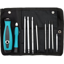 TOOLSTEK Magnetic Slotted Phillips Screwdriver Sets Multi-Bit Long Double Sided Inserts Pentalobe Kit Electronics Screw Drivers Repair Tools for Cell Phone, Tablet, PC MacBook