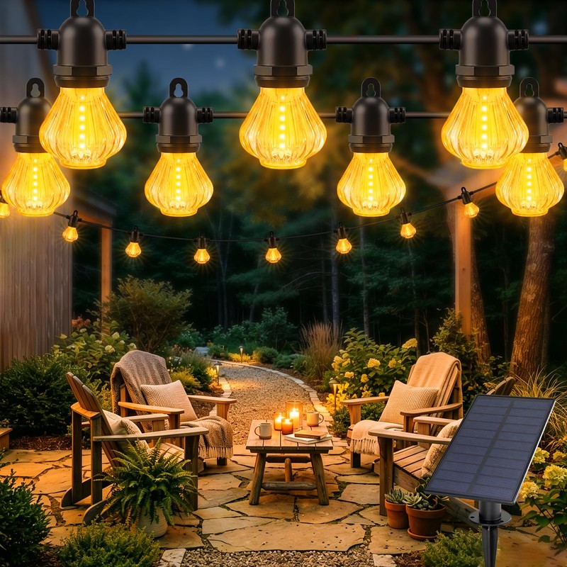 Solar String Lights for Outside, 31FT Solar String Lights Outdoor