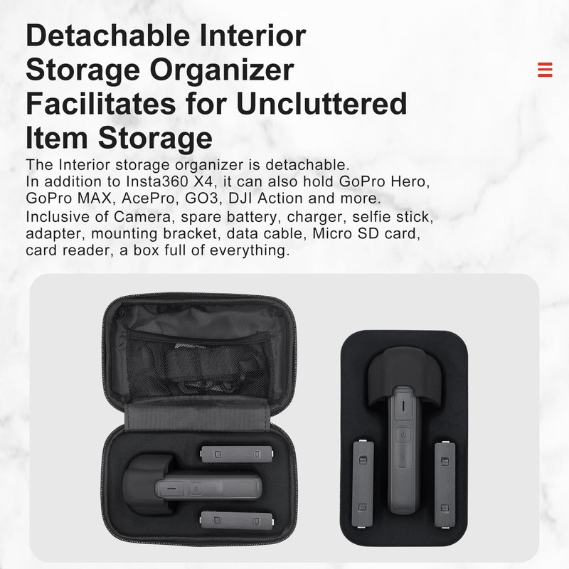 Honbobo X4 Carrying Case Compatible with Insta360 X4 Case Hardshell