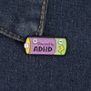 Powered By ADHD Enamel Pin, Neurodivergent Battery Lapel Brooch, ADHD