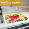 Dish Drying Mat Watermelon Summer Fruit Bee Flower Check Yellow