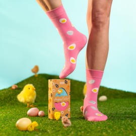 soxo Easter Gifts for Women Socks Men Funny Gift for Men 2 Sizes 1-5 Pairs, Easter Women's 2 Pairs