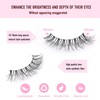 KSYOO Long Natural Lashes with Clear Band Lashes Wispy,10-18mm Cat