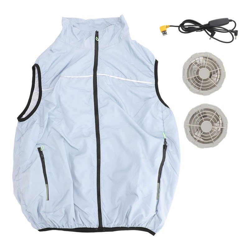 Air Conditioned Work Clothes Vest with Fan USB Power Summer