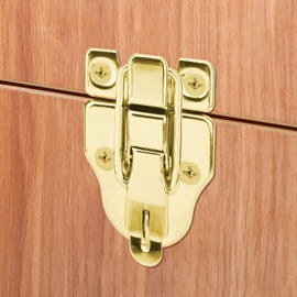 MOVKZACV 2 Pack Retro Silver Style Box Toggle Latch Antique Metal Duckbilled Hasp Latch Catch with Padlock Hole for Jewelry Box Cabinet Small Wooden Case Ordinary Box Crafts