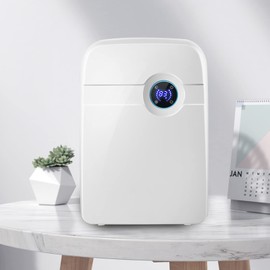 Gdrasuya10 Mini Dehumidifier, 42W Silent Mini Space Dehumidifier Auto Shut Off Moisture Absorber Kitchen Bedroom 2.5L