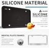 Aujen Silicone License Plate Frames Black, 1 Pack Car License