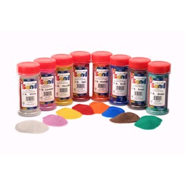 Hygloss Products Colored Play Sand - Assorted Colorful Craft Art Bucket O' Sand, 12 Containers, 1 lb Each
