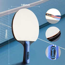 Senston Tischtennisschläger, 2 Tischtennis schläger Set, 3 Tischtennisbälle und Tragetasche, ideal für Junge Anfänger Training