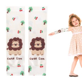 Kids Arm Sleeves | UPF 50+ UV Protection Sleeves - Cartoon Outdoor Cooling Covers for Girls Boys Volleyball Basketball Fishing Cycling Gardening Football Running