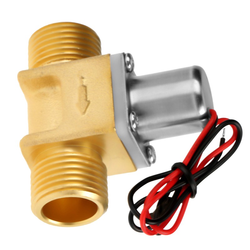 DC 4.5V 1/2" Water Flow Pulse Electromagnetic Valve Brass Solenoid