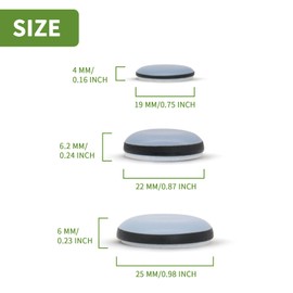 COVERCORNER Appliance Sliders for Kitchen Appliances, Kitchen Appliance Sliders for Counter, Self Adhesive Small Appliance Slider - 3/4'', 7/8'', 1'', 24PCS Value Pack Blue