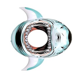 ANCLLO Inflatable Shark Swimming Ring, Adult Swimming Ring, Pool Inflatable Ring, Summer Water Fun, Pool Party, Leisure, Inflatable Shark Swimming Bed for Pool Party Decoration