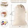 Paquete de 2 Bolsa de Lavandería de Algodón, Bolsa para