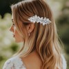 LunarCharm Diamanté Hair Clips, Silver Bridal Hair Accessories for Women,