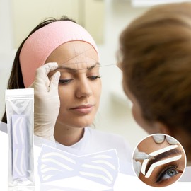 Eyebrow Stickers, Brow Shaper Eyebrow Stencil Kit for Women, 50 Pairs Auxiliary Templates, Professional Airbrush Stickers Shaping Mapping Guide