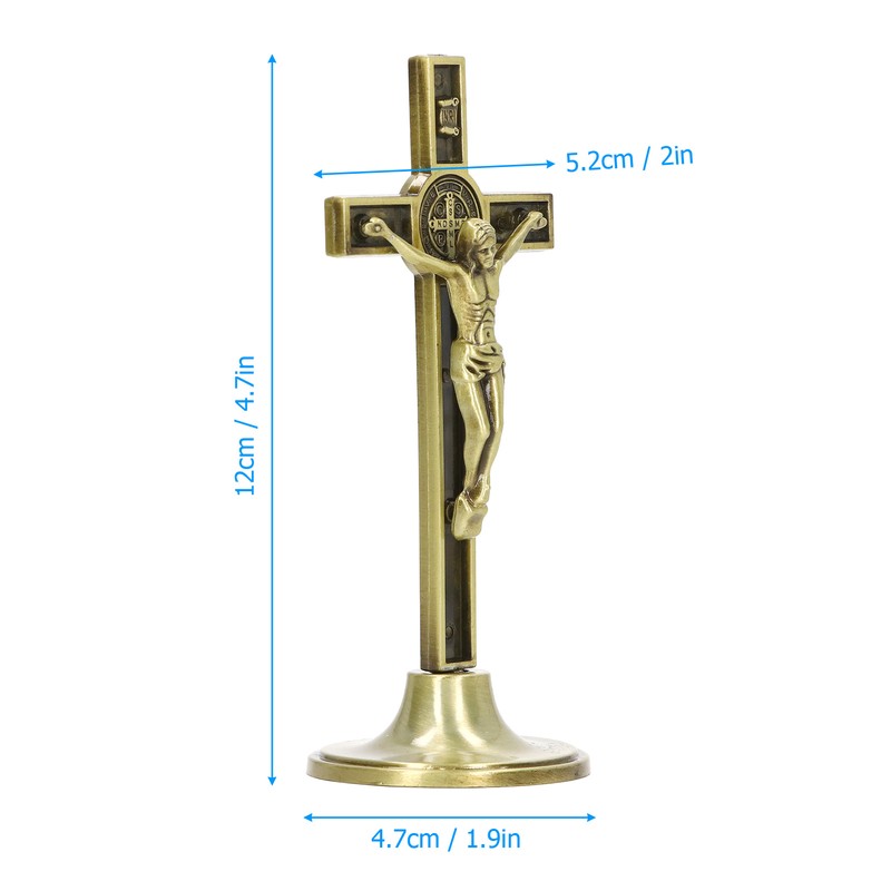 Catholic Cross Hand Made Zinc Alloy Metal Vertical Catholic Crucifix