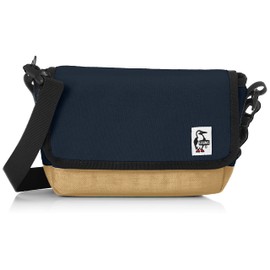 Chums Bag Small Camera Shoulder Sweat Nylon, Navy x Beige