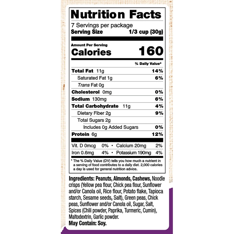 Bhuja Nut Mix, 7-ounce Bags (Pack of 6)