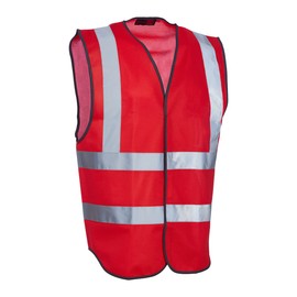 Blackrock Red Enhanced Visibility Vest, Hi-Vis Vest, High Visibility Jackets, Safety, Reflective, PPE, Hi Vis, Security, Workwear, Mens and Womens - Size 2XL