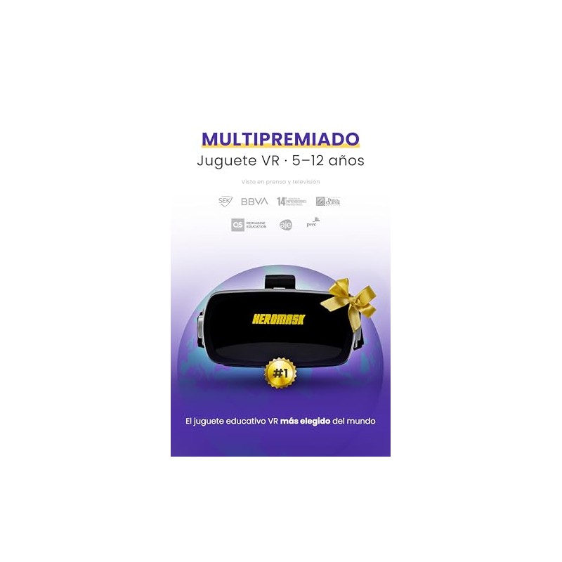 Heromask Gafas VR Niños 5-12 Años · Juego Matemáticas en