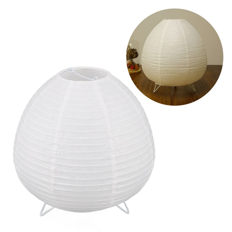 Lantern Table Paper Lamp Warm Light E14 Bulb Simple Installation