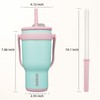 BJPKPK 30 OZ Insulated Travel Tumbler with Handle and Straw,