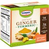 Kendel Instant Ginger Teas (Ginger-Tumeric Unsweetened, 14), Caffeine Free, Soothing