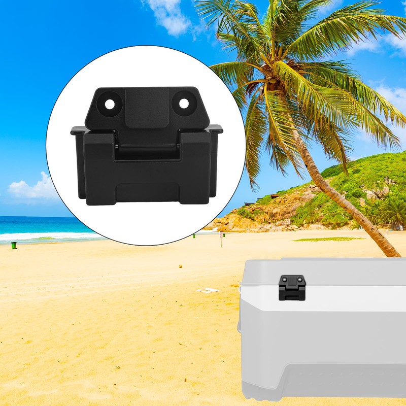 2pcs Igloo Cooler Hinges, Black Plastic Hinges Replacement with 4