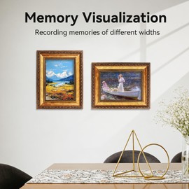 5x7 Vintage Gold Picture Frame, 2 Pack Ornate Victorian Frame for Gallery Wall & Tabletop, Antique Gold Frame with Real Glass, Display Art 4x6 with Mat or 5x7 without Mat