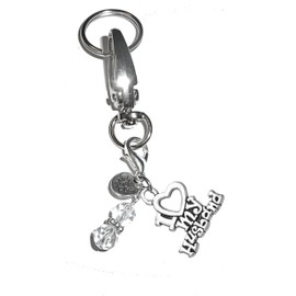 Charm Key Chain Ring, Women's Purse or Necklace Charm, Comes in a Gift Box! (I Love My Husband) [Office Product]