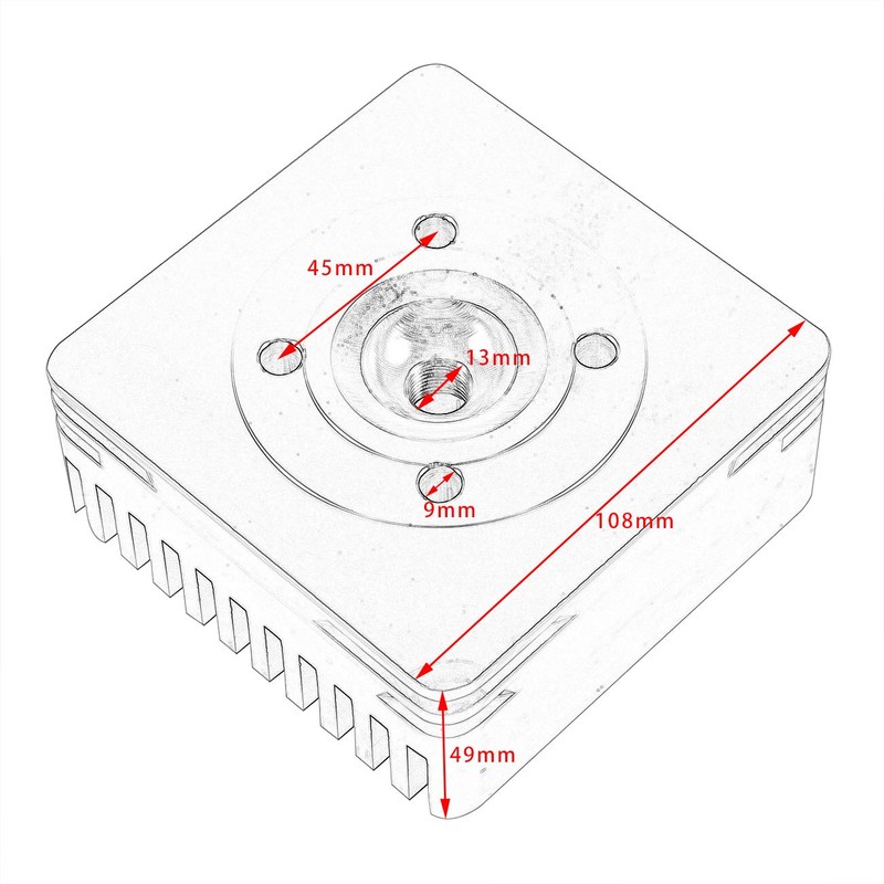 HGC CNC Silver Cylinder Head For Racing 66cc/80cc Engine Motorized