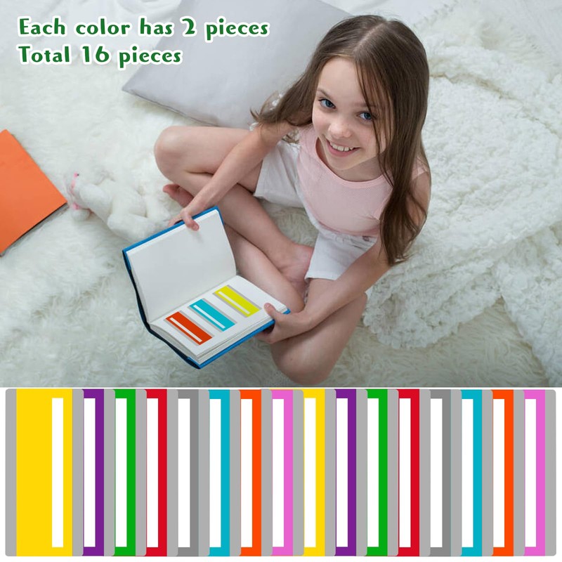 16 Pieces Professional Dyslexia Coloured Reading Overlays And Window Reading