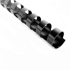 TOTiyea 10 Pack 19 Ring Plastic Binding Combs, 1 Inch Diameter, 200 Sheet Capacity, Letter Size Black Comb Binding Spines