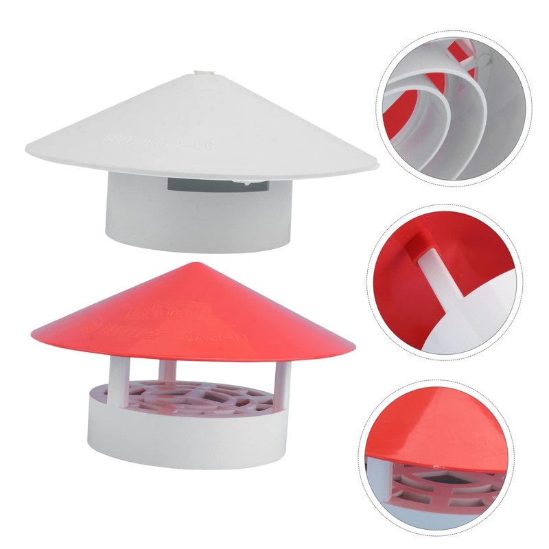 KICHOUSE 1pc Chimney Rainproof Cover Smoke Funnel for Ventilation Easy