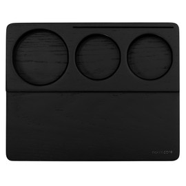 Normcore Tamper Mat Made of Black Oak - Tamping Mat Made of Oak Black Wood - Tamper Station 58 mm 54 mm - Coffee Mashing Mat Espresso Tamper Mat for Barista Home Kitchen