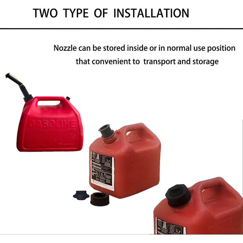 Gas Can Spout Replacement Universal Kit Leakproof Angle Nozzles Gasket