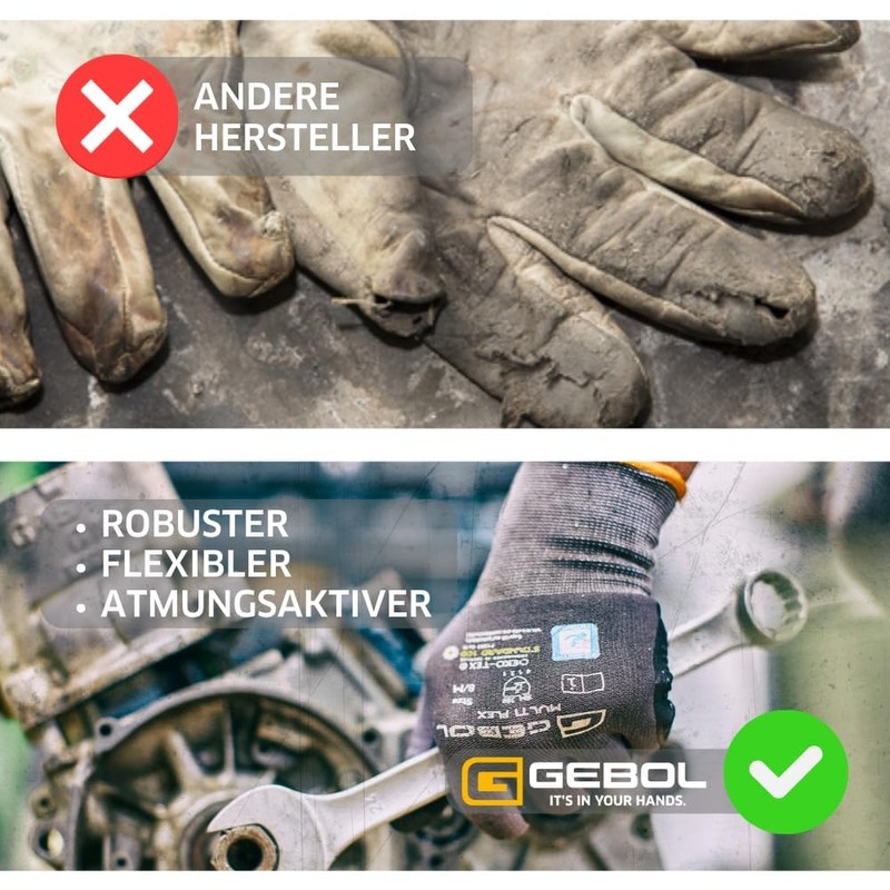 Multi Flex Gloves Size 10 Multipack 3 Pairs