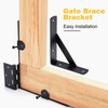 Anti Sag Gate Kit, 2 Set Gate Corner Brace Bracket,Heavy