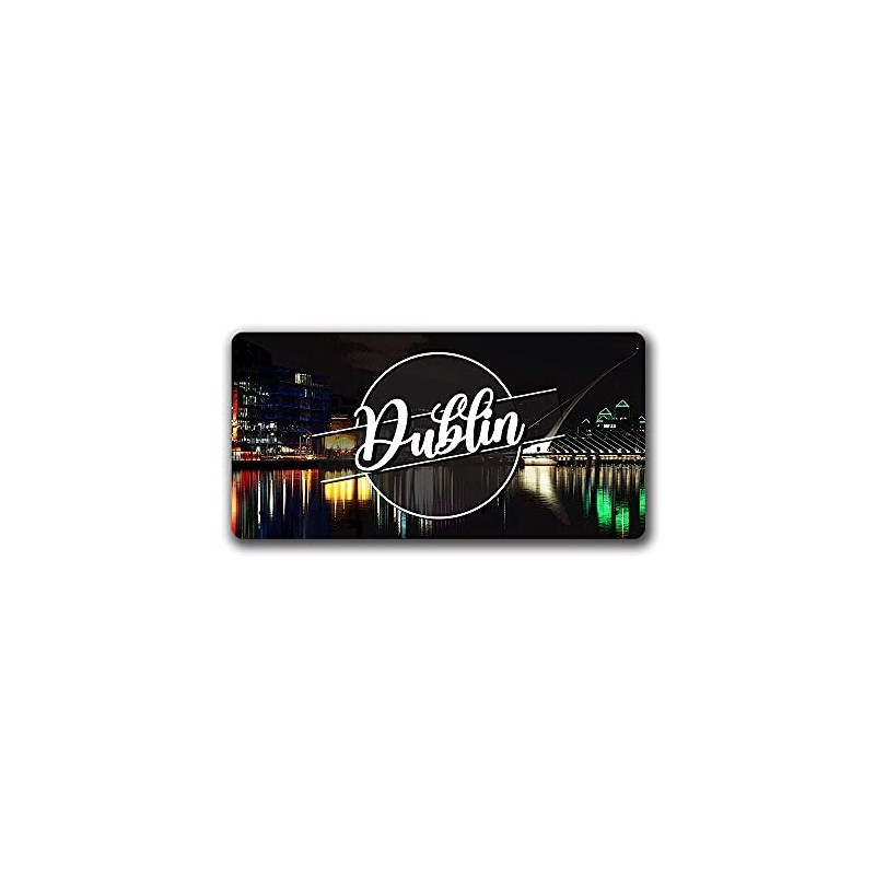 McMug - Dublin Night Landscape - Ireland - Metal Sign,