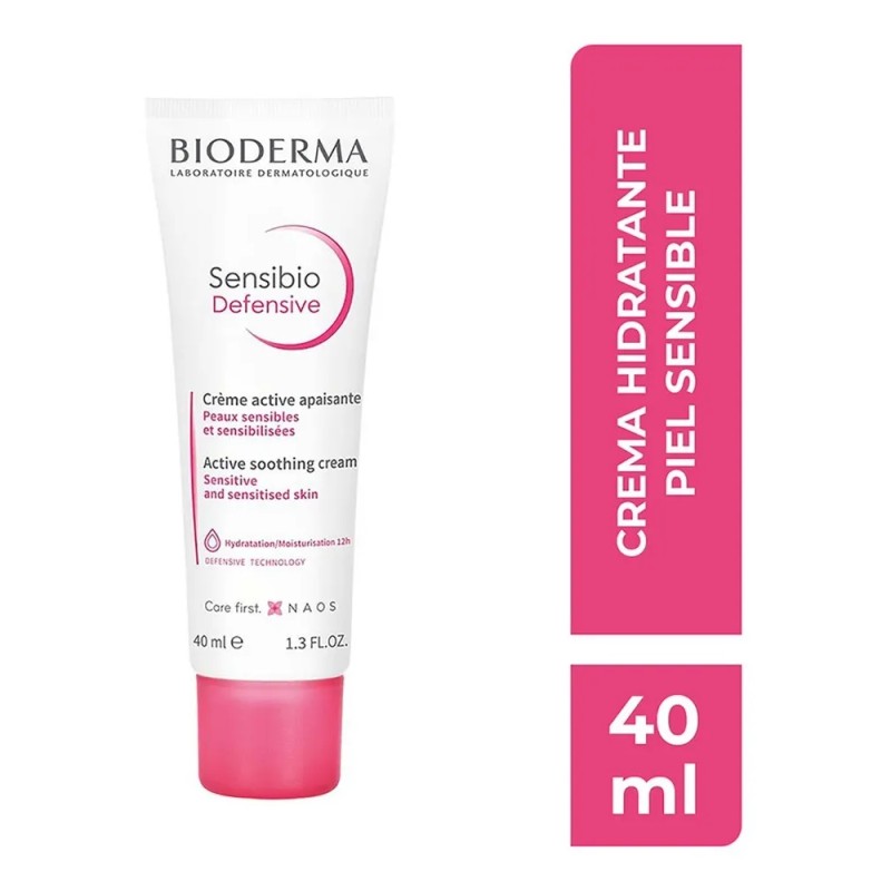 Bioderma Sensibio Defensive Crema, Hidrata 40ml Piel Sensibl Sensible