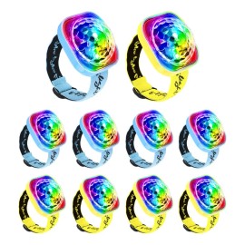 Pulseras LED Audiorítmicas Trixter de 10 Pz Para Eventos y Fiestas RGB