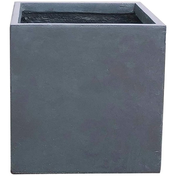 Kante RF0001C-C60121 Lightweight Concrete Modern Square Outdoor Planter, Charcoal