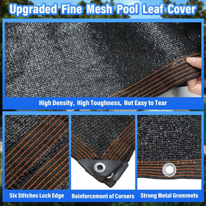 Legigo 16 x 32 FT Pool Leaf Net Cover for