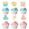 24 piezas de decoración para magdalenas de niño o niña,