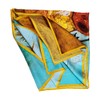 Tolzorai Sunflower Pure Mulberry Silk Square Scarf Satin Designer For