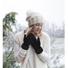 Eohak Winter Warm Mittens for Women - Knit Gloves Soft