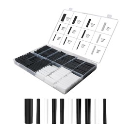Ohamtes 333PCS Black and White Heat Shrink Tubing Kit, 3:1 Ratio Shrinkage, Lined WithAdhesive, Insulated Heat Shrink Tubing, Marine Grade Heat Shrink Packaging Industrial Heat-Shrink Tubing