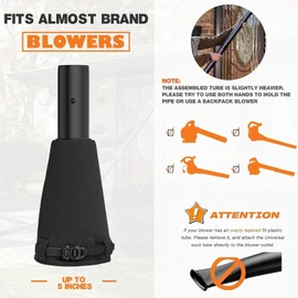 Sealegend Universal Leaf Blower Gutter Attachment, Gutter Cleaning Tools from Ground with Suppotive Structure and Telescopic Hose All-Round Cleaning, 11 Feet